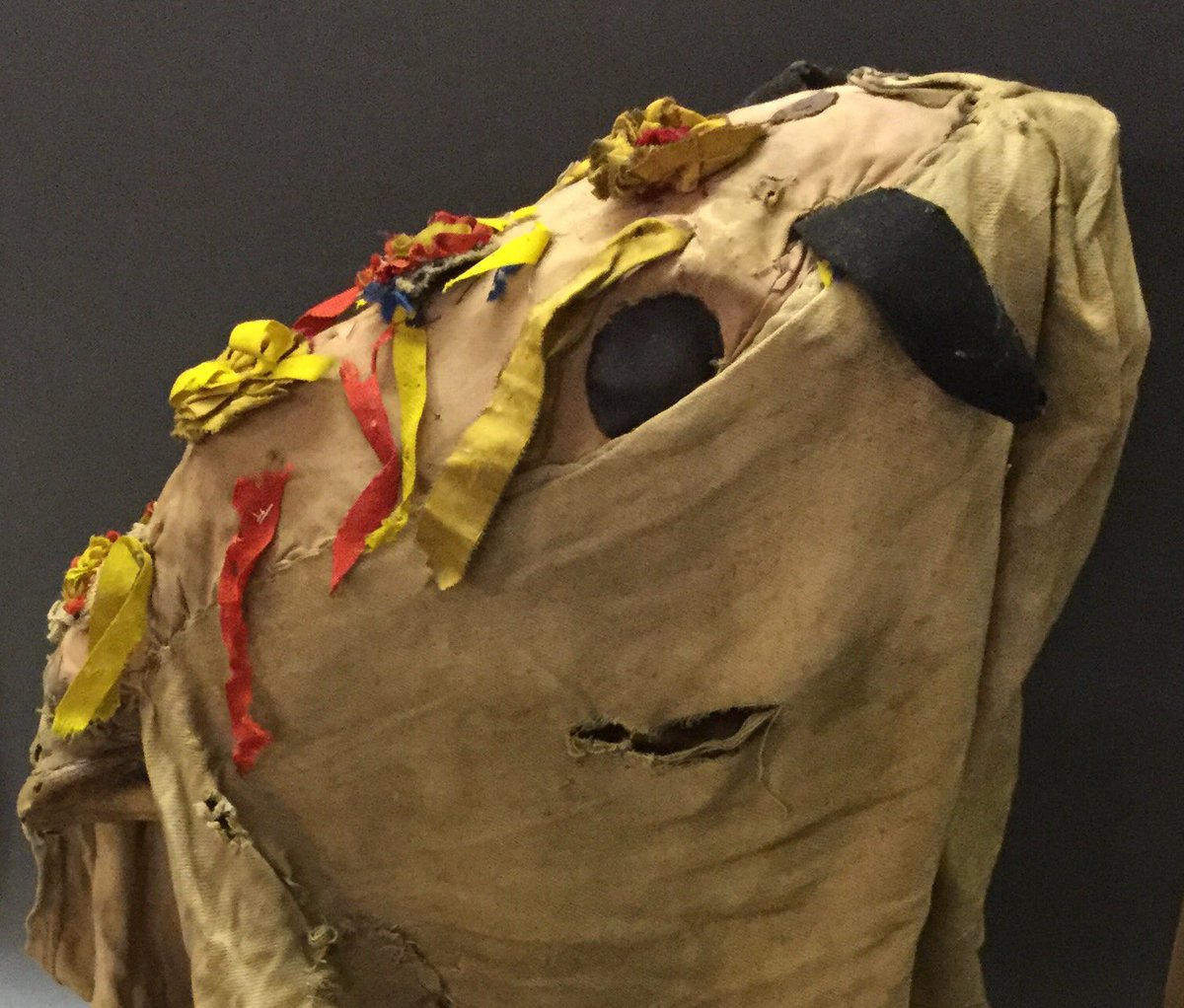 Pitt_Stores's tweet photo. A festive #FokeloreThursday with this wonderful Mari Lwyd costume from Gower #Wales made from a decorated horse skull worn around mid winter https://t.co/vecfHf4gVB