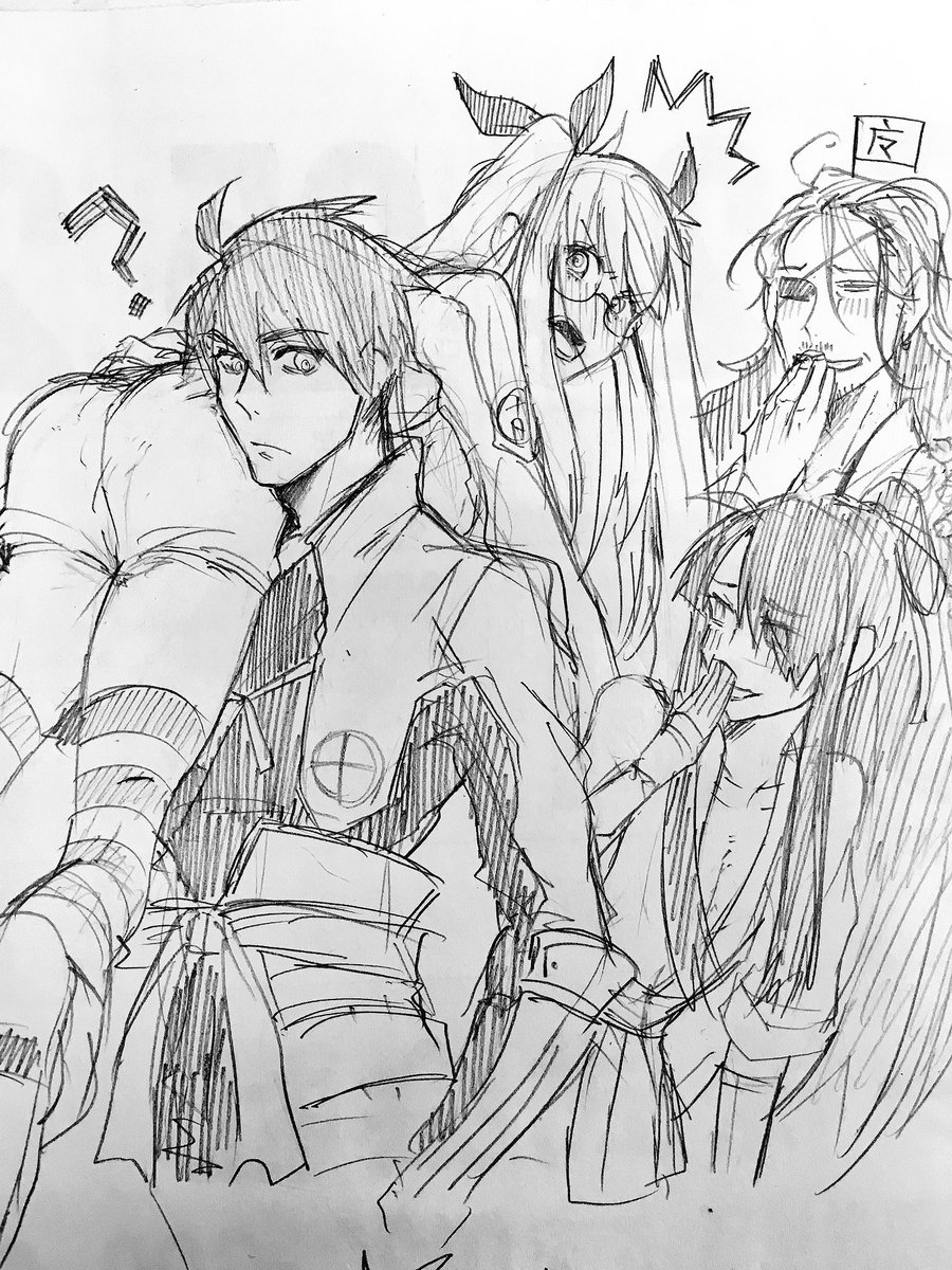 @Chii1210 
らくがきんちょモリモリ描いたった💪
お豊難しい〜〜😇 