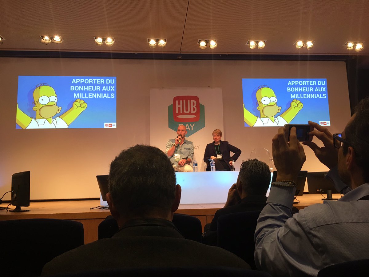 EliaFsb's tweet photo. J'aime cette philosophie ! "Apporter du bonheur aux #millennials" #coretarget @minutebuzz @maximebarbier #hubday https://t.co/2pLNrbXJ1C