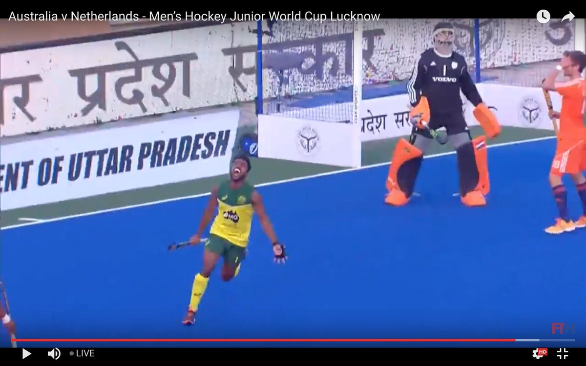 jackpayn's tweet photo. Goal to the Burras! Kiran Arunasalam gets one past the keeper. 1-0 to Aus #JWC2016 https://t.co/VYBJCCtwEB