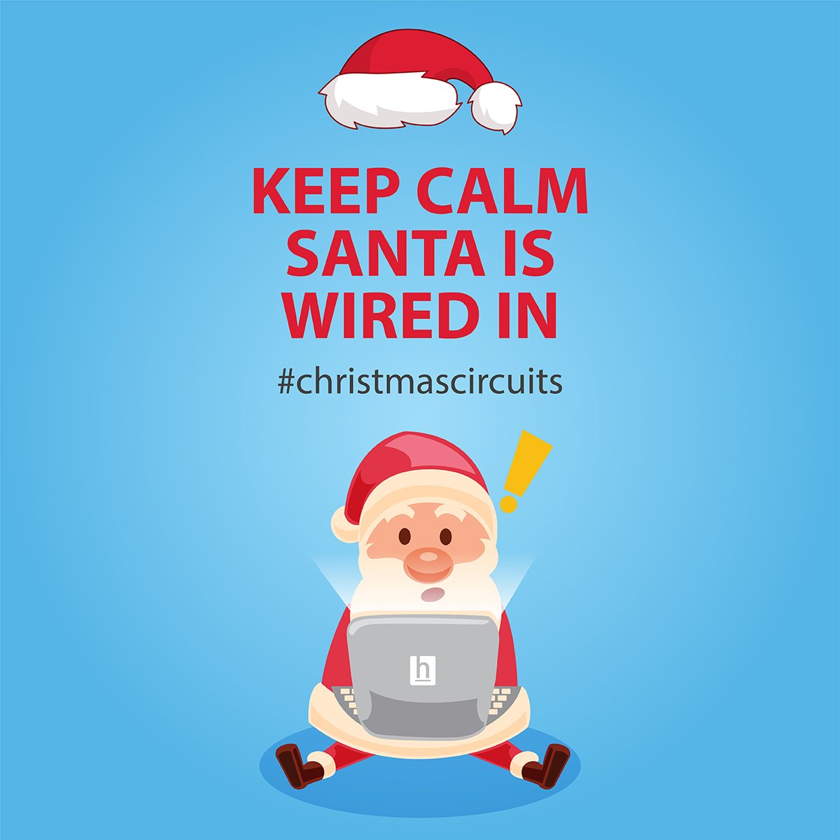 HackerEarth's tweet image. Keep Calm, the Santa is wired in.  Code with Santa this #ChristmasCircuits -&amp;gt; hck.re/christmascircu…