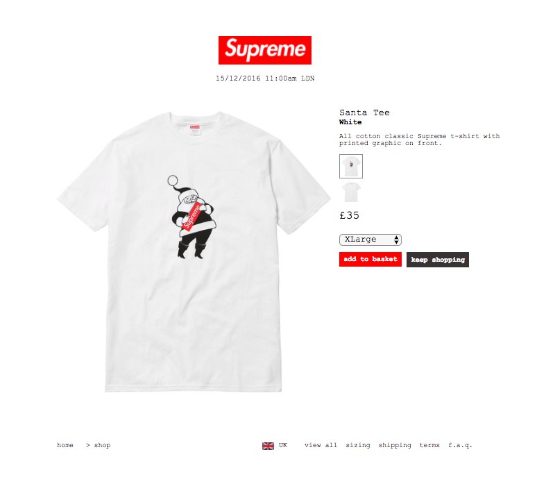 supreme santa tee