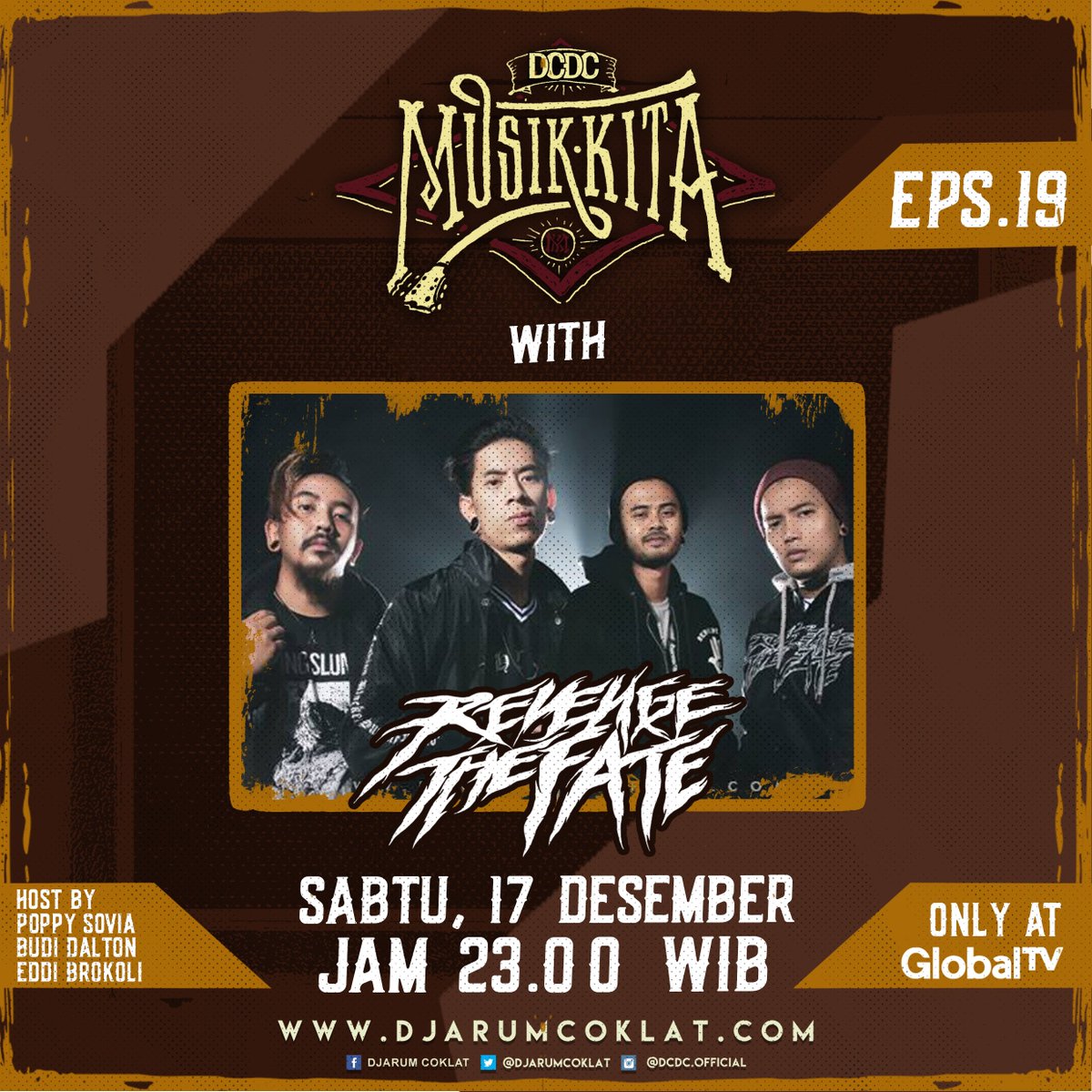 Seperti apa single terbaru dari <a href="/REVENGETHEFATE/">REVENGE THE FATE</a>? Saksikan #DCDCmusikkita Sabtu 17 desember 2016 pukul 23.00. Hanya di <a href="/Globaltvseru/">GTV Official</a>!