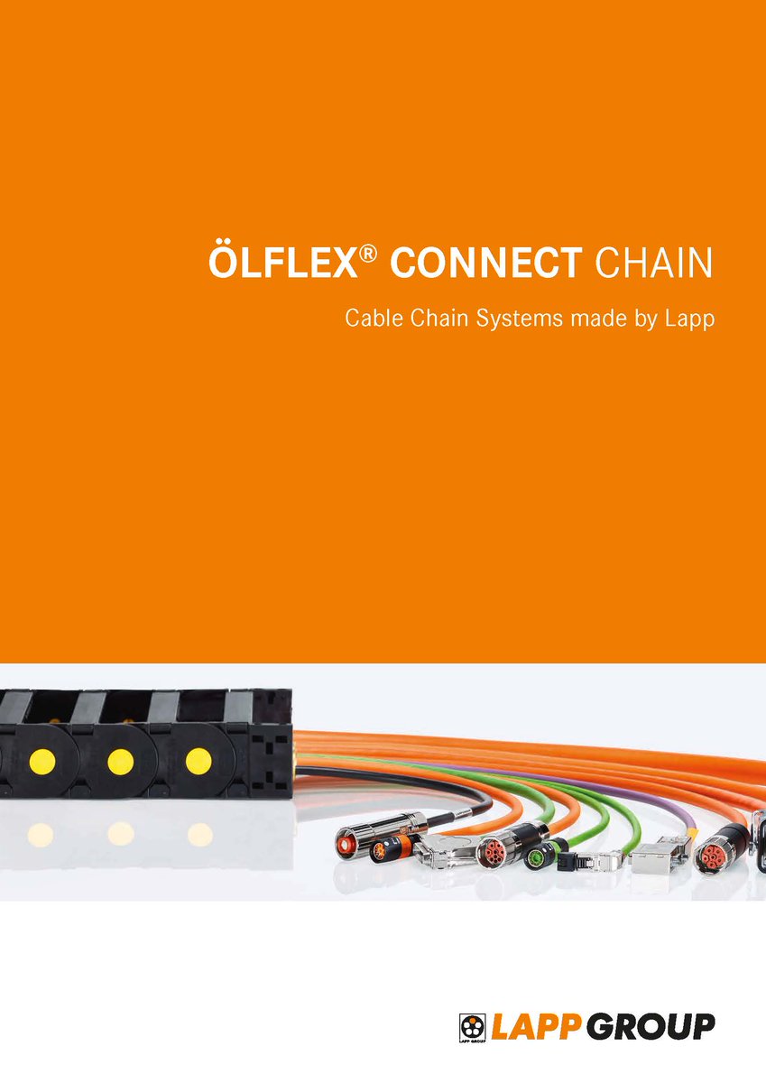 CableTechnology's tweet photo. Lapp presents ÖLFLEX CONNECT CHAIN catalogue https://t.co/4aQiC2ZE7H #dragchains #cables https://t.co/t6qLc4YbRz