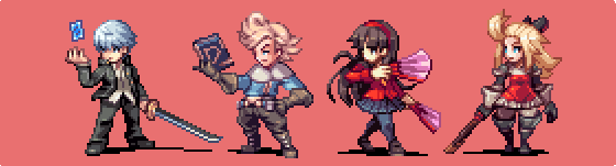 Crossover idea: Bravely default x Persona. My ideal for making a game would be with ingame sprites of this level of detail