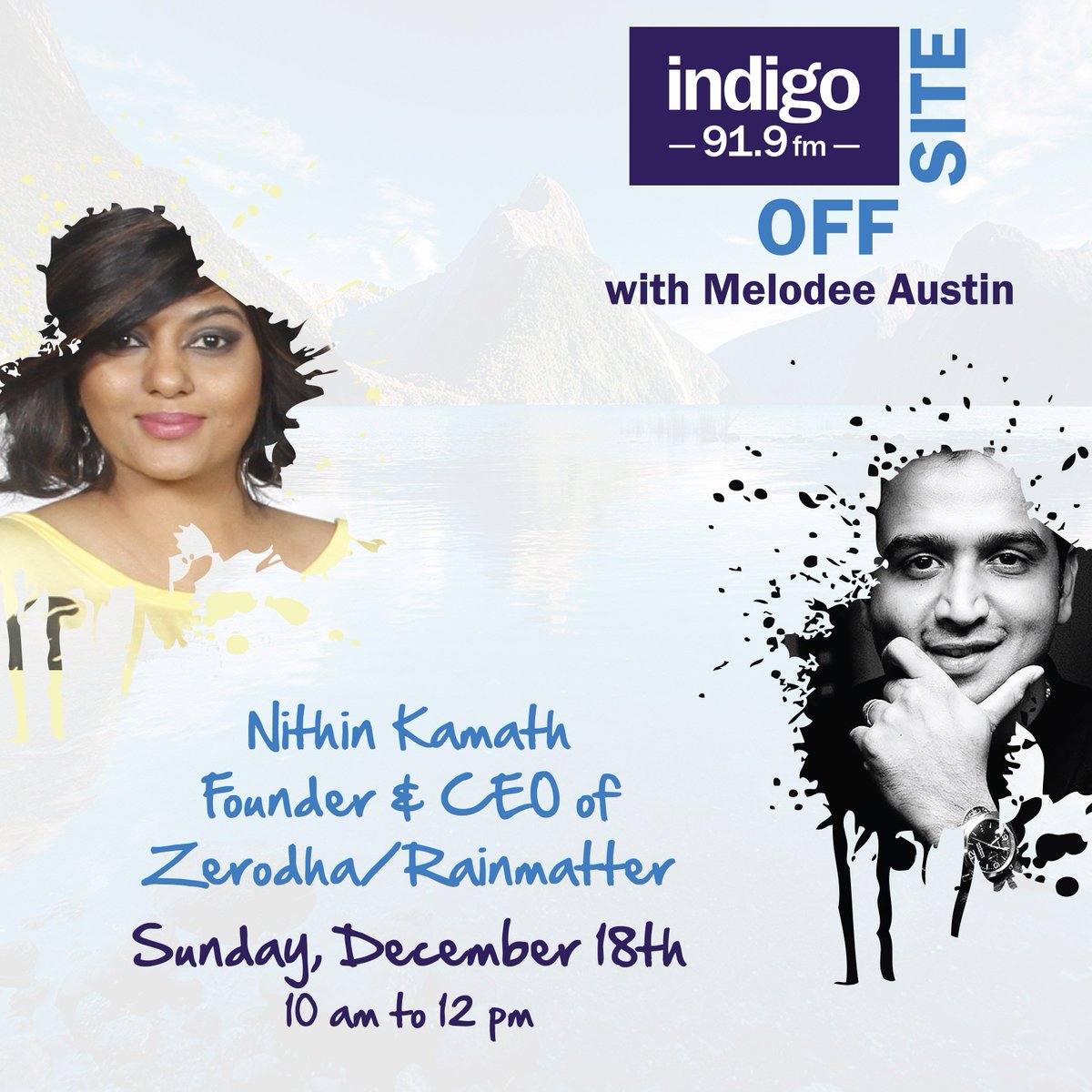 IndigoMusicCom's tweet photo. Catch Founder and CEO of Zerodha and Rainmatter Nithin Kamath on #OffsiteWithMel this Sunday 10 am - 12 pm. https://t.co/2NWXMIxgKU