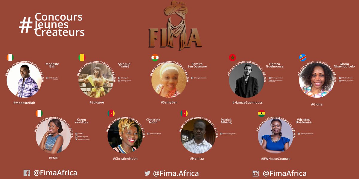 Voici nos lauréats pour le concours Jeunes Créateurs au  #FIMA2016 !! #africanfashion