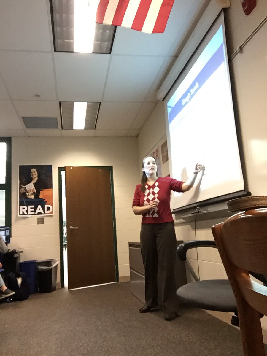 Great day with <a href="/NHSLibraryLady/">NHSLibraryLady</a> as she shares source evaluation techniques and how to avoid fake news when researching. #proudmieducator