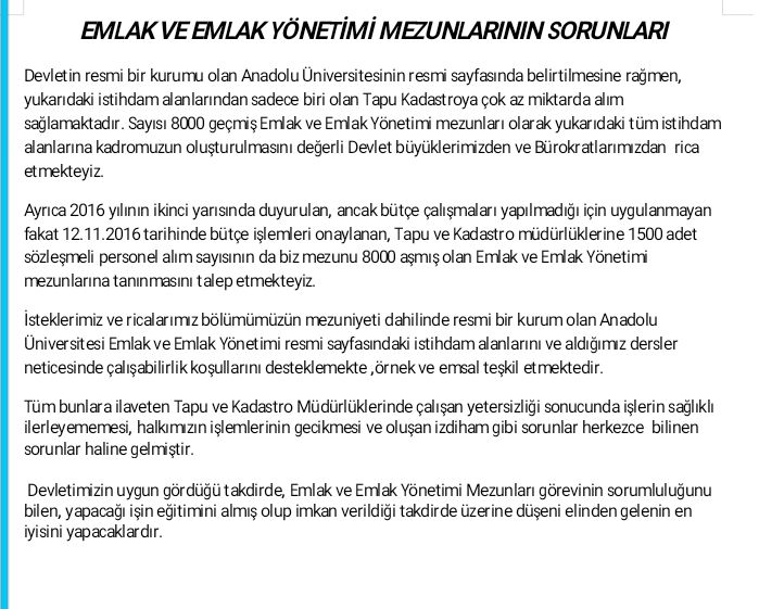 Osman SEYRAN (@osmanseyrann) on Twitter photo #emlakveemlakyonetimi mezunlari kadro istiyor #tkgmpersonelalimi <a href="/tkgmgovtr/">Tapu ve Kadastro</a> <a href="/TC_Basbakan/">TC Başbakanlık</a> #emlakveemlakyonetimi mezunlari kadro istiyor #tkgmpersonelalimi <a href="/tkgmgovtr/">Tapu ve Kadastro</a> <a href="/TC_Basbakan/">TC Başbakanlık</a>