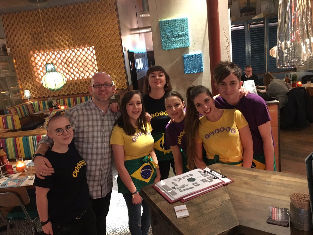 DavidFredPonte's tweet photo. The opening night team @cabana_brasil @Westquay what could possibly go wrong? https://t.co/ZDAoinQcoX