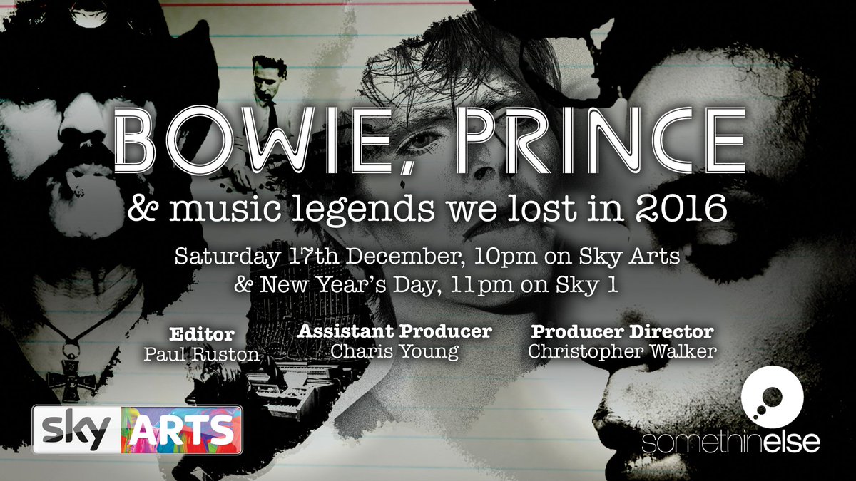 Tony appears in the Sky TV documentary ‘Bowie, Prince and music legends we lost in 2016’. Broadcast in the UK on St December 17th at 10pm.