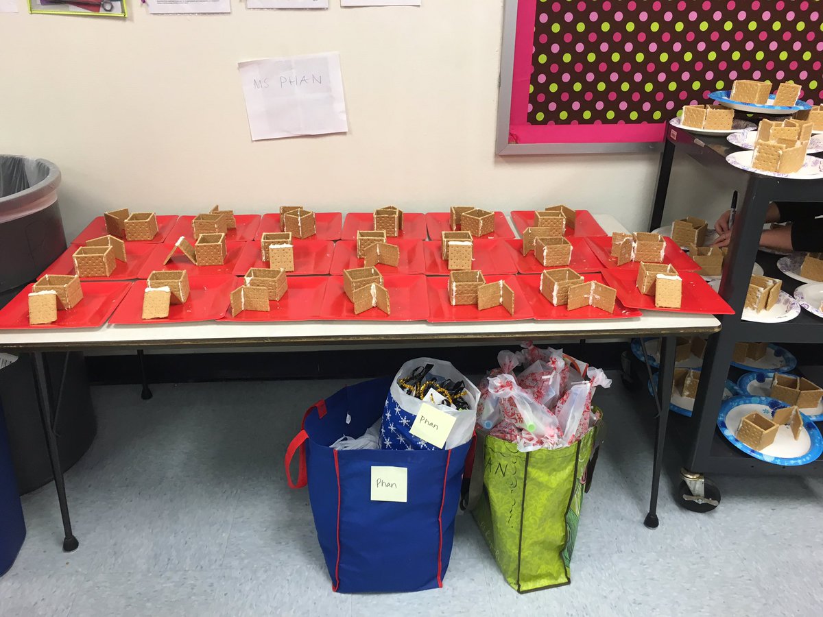 PtaHardeman's tweet photo. Thank you to all the volunteers who came and made houses for 1st grade parties tomorrow! #PTAProud #bidsshines #HardemanPTA https://t.co/qPOmfx8x34
