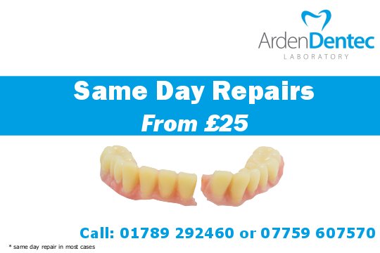 Don't be without your teeth this Xmas. Need a repair - give us a call #brokendenture