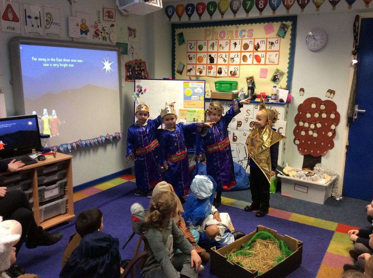misshobanEYFS's tweet photo. FS2 enjoyed exploring the true meaning of Christmas today. They have enjoyed dressing up as the characters and retelling the Nativity story. https://t.co/LbEOkkS6Ak