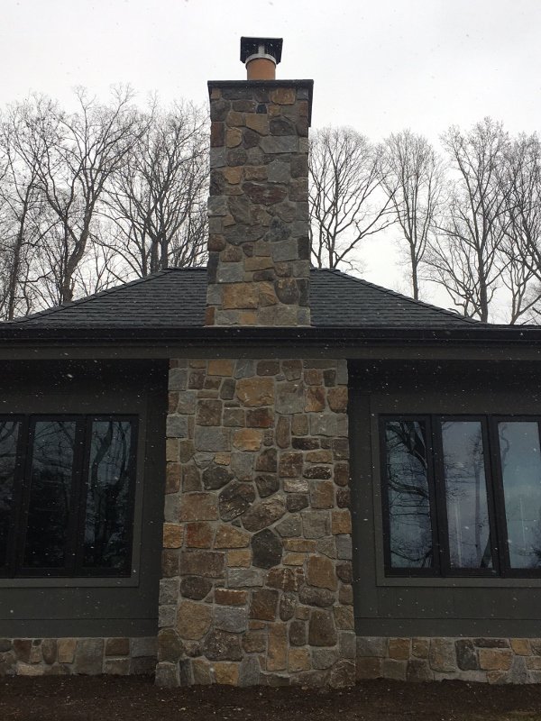 MorrisBrickNJ's tweet photo. #HappyWinter! Pictured here is a shot of an #rstone 2 size and 2 color blend. Nice #upgrade to this #chimney before #winter gets any worse. https://t.co/u9VcPUlC2z