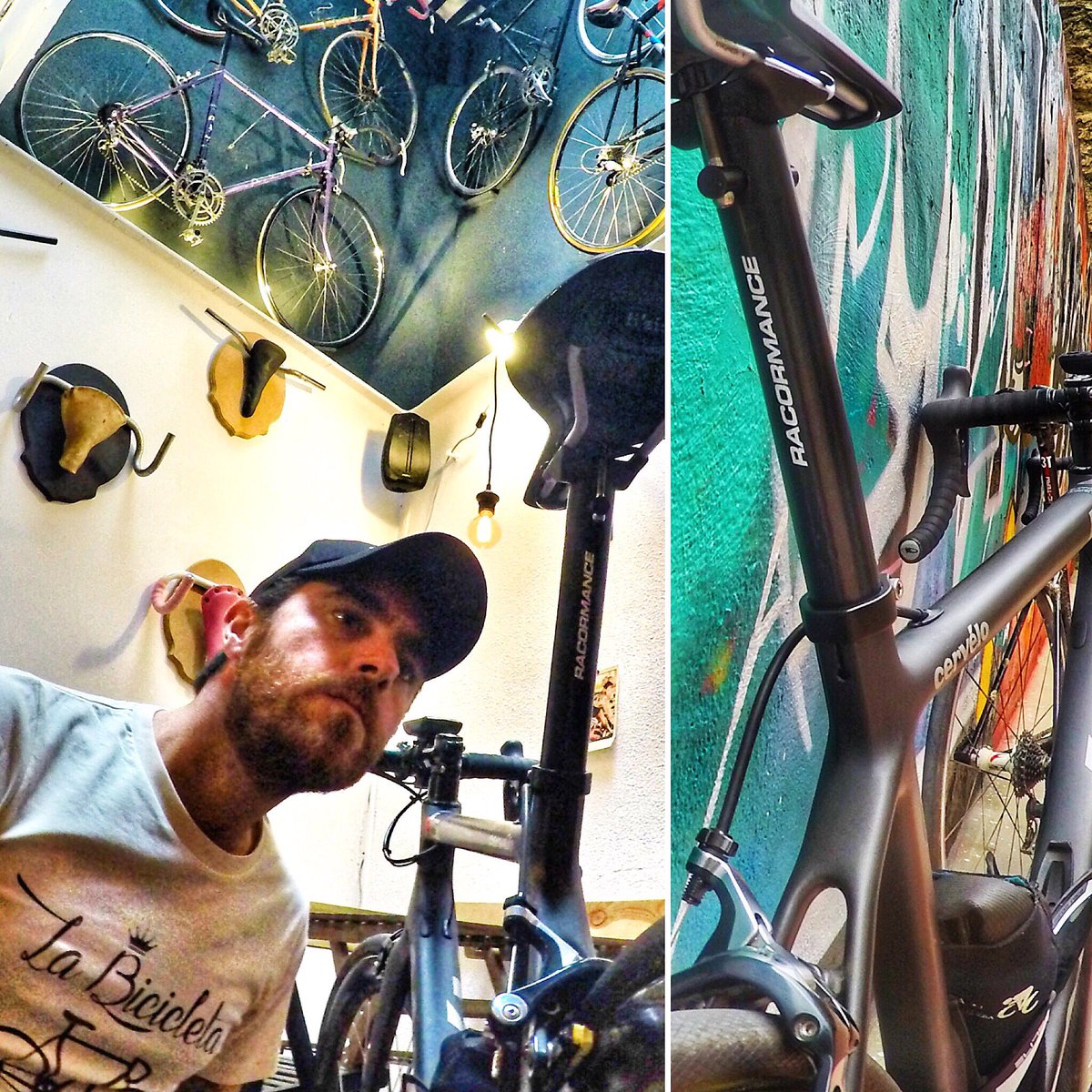 Probando la tija de sillín de fibra de basalto de nuestros amigos de <a href="/Racormance/">Racormance Bikes</a> !! Enhorabuena chicos !! labicicletacafecastellon.com #amigoslbc