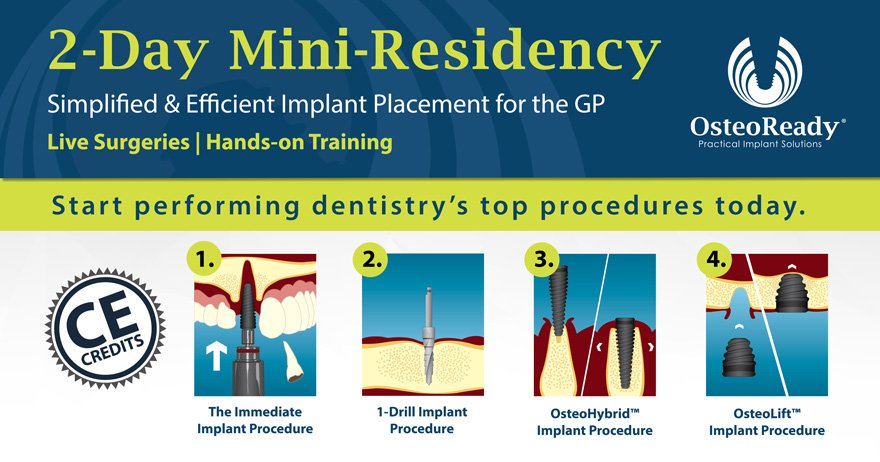 OsteoReady's tweet photo. Learn simplified, efficient implant techniques from #OsteoReady faculty Drs. David Little and Anthony Feck. More: https://t.co/5IddFPhEiY https://t.co/PMA9H97Eay