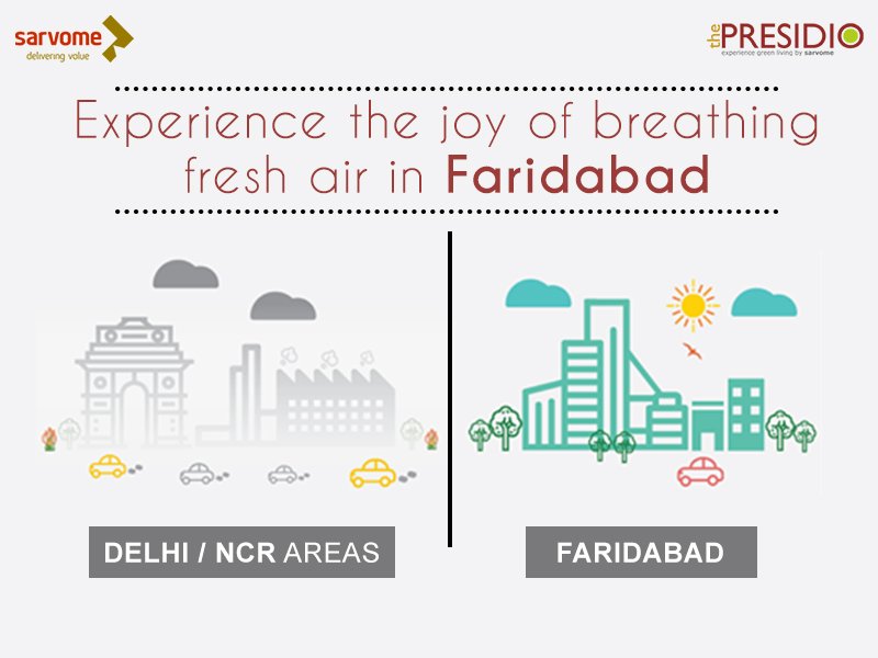 The_Presidio's tweet photo. Give your family a healthy life and luxurious lifestyle. 
Choose #Faridabad..Choose #Sarvome. 
https://t.co/nhnxy26WVy 

#SmogFree #Luxury https://t.co/jniZUUEsBY