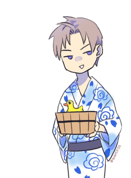 とうらぶと温泉コラボで長谷部が桶にアヒル入れてたの笑えたけど、よく見ると桶の深さ的にアヒルの頭の位置おかしくね?と思ったのでどうしてあの位置に頭あるのか色々考えてみた 