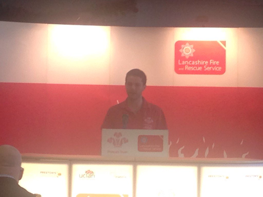 #TeamMorecambe Team Member David presents his speech. #employbilityskills @PrestonCollege @LancashireFRS