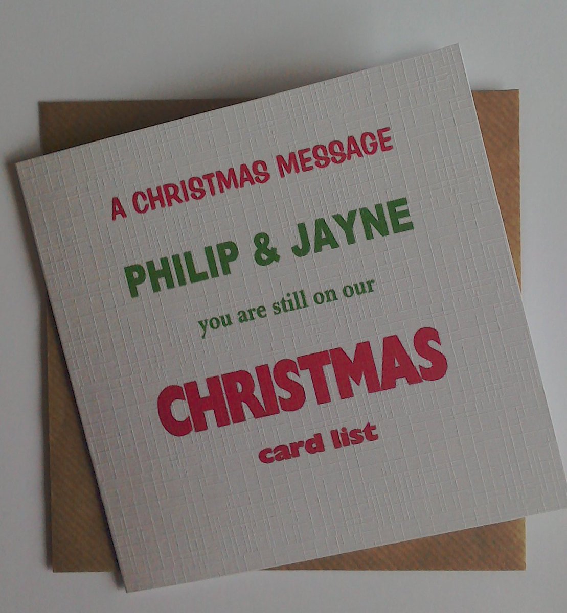 All our personalised Christmas card's include postage to any UK address. Last orders 18Dec thegreetingshop.co.uk
