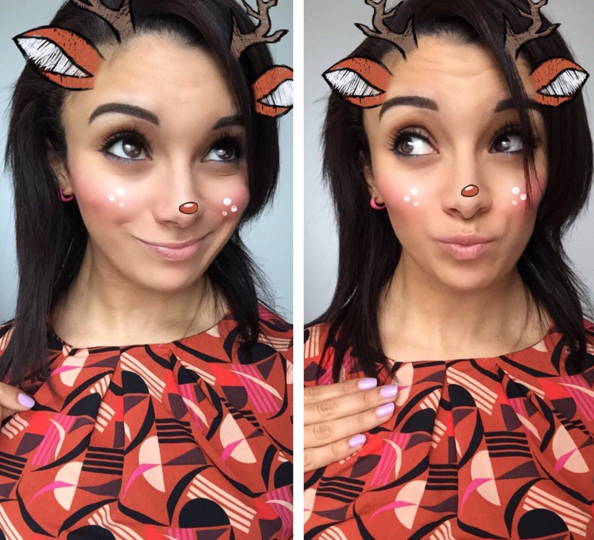 be_you_with_lou's tweet photo. Feeling a lickle doe-eyed today. 

May I stay like this until New Years purrrrleazze?! 😋

#SnapChatFun #ImADeer 🙃 https://t.co/dDMtskNpFF