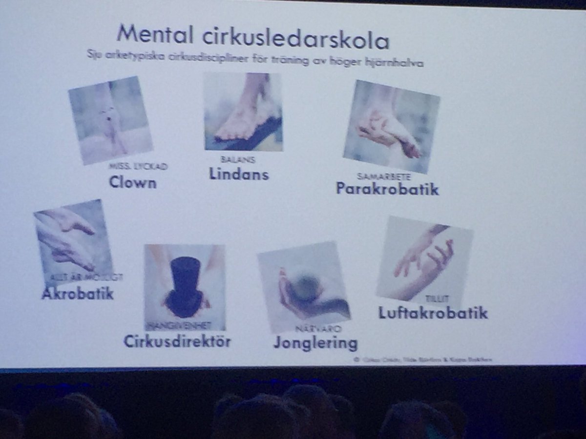 suschristenson's tweet photo. Mental cirkusledarskola med @CirkusCirkor på AcadeMedias #ledarforum2016 
Så många klockrena kopplingar. Balans, vardagsakrobatik, tillit https://t.co/zbr5jv1xmC