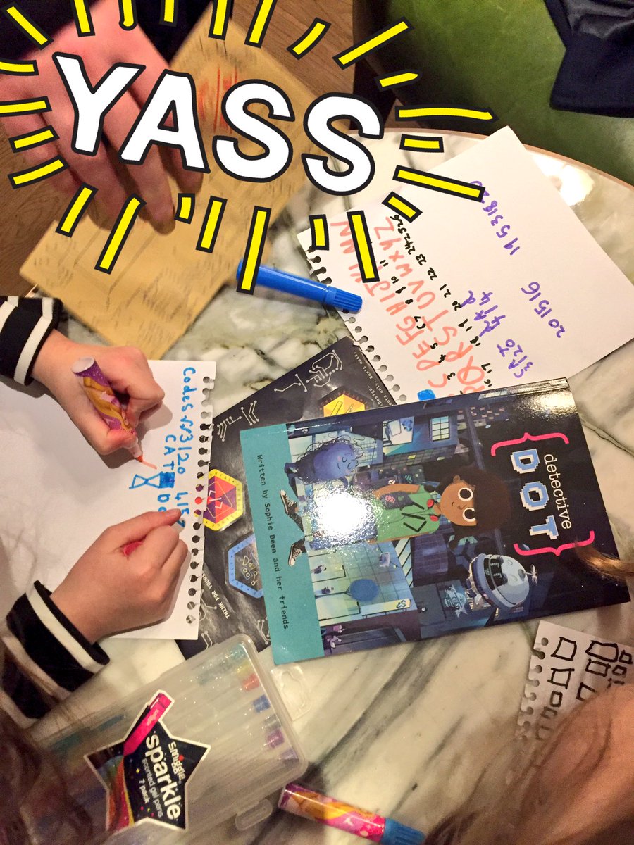 BLittleLabs's tweet photo. CIA code-making in action! #ciakids #kidswhocode #GirlsInSTEM https://t.co/6vhDzgFJek