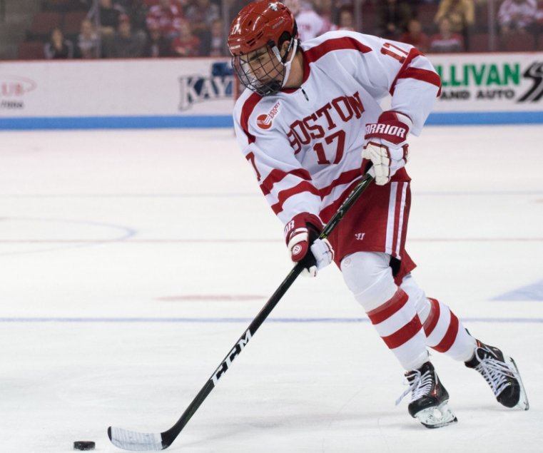 BOShockeyblog's tweet photo. As announced overnight, @17Fabbro has made Canada's @HC_WJC team. The freshman defenseman and @TysonJost are the only NCAA players rostered. https://t.co/Qchi5TBhEp