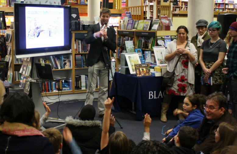 lantanapub's tweet photo. .@Puttypaw gets the #AWispofWisdom launch going and we hear from some of our young readers! #Cameroonstories @blackwelloxford https://t.co/lnhIJc8Ca0