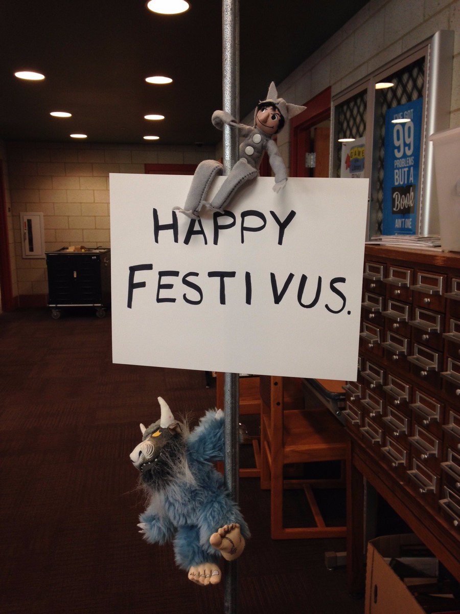 LibraryRaiders's tweet photo. #Festivus began in a one home, was made famous on #Seinfeld, and now it's part of the holidays.
Modern #folklorethursday!
#MaxInTheStacks https://t.co/fQILTNTs1v