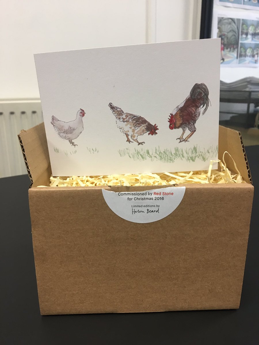 _ajandb_'s tweet photo. Well @RedStoneDesign have exceeded themselves this year! We all love these @HelenBeard egg cups, thank you so much. 

#chickmas https://t.co/wkYa4oPu92