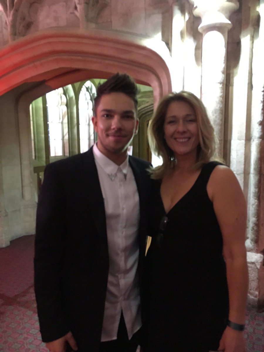 UHBCharity's tweet image. Two people with The X Factor - @MattTerry93 and our Head of Fundraising, Justine at the Millies last night.  Lovely to meet you.
