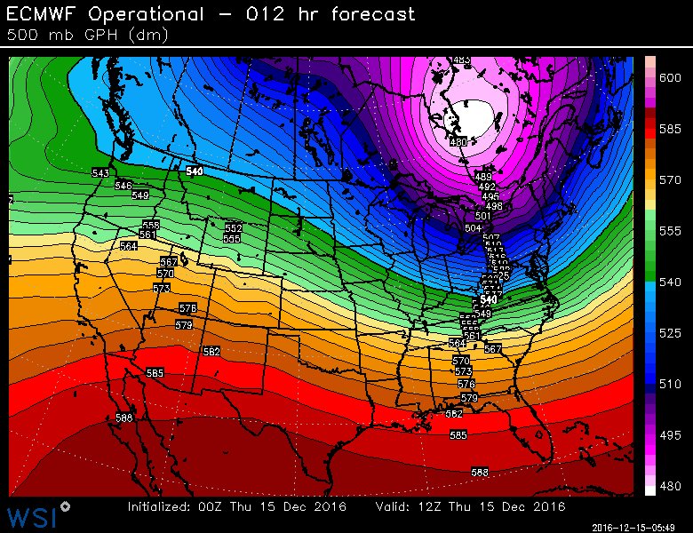 MJVentrice's tweet photo. Big time upper-air disturbance impacting the Northeast today-tomorrow. 500mb heights are down into the 480dm range! #bottomofthescale https://t.co/hkrnRIQJZb