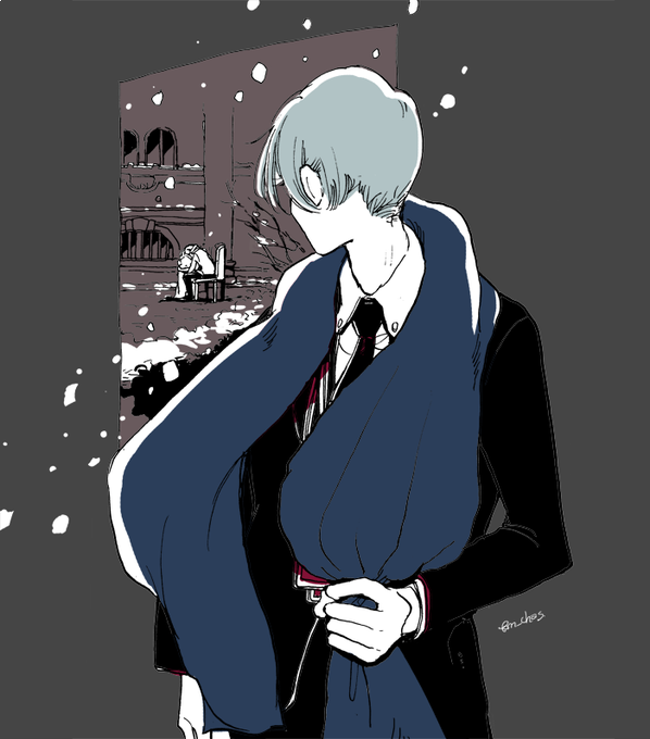 「scarf upper body」 illustration images(Oldest)