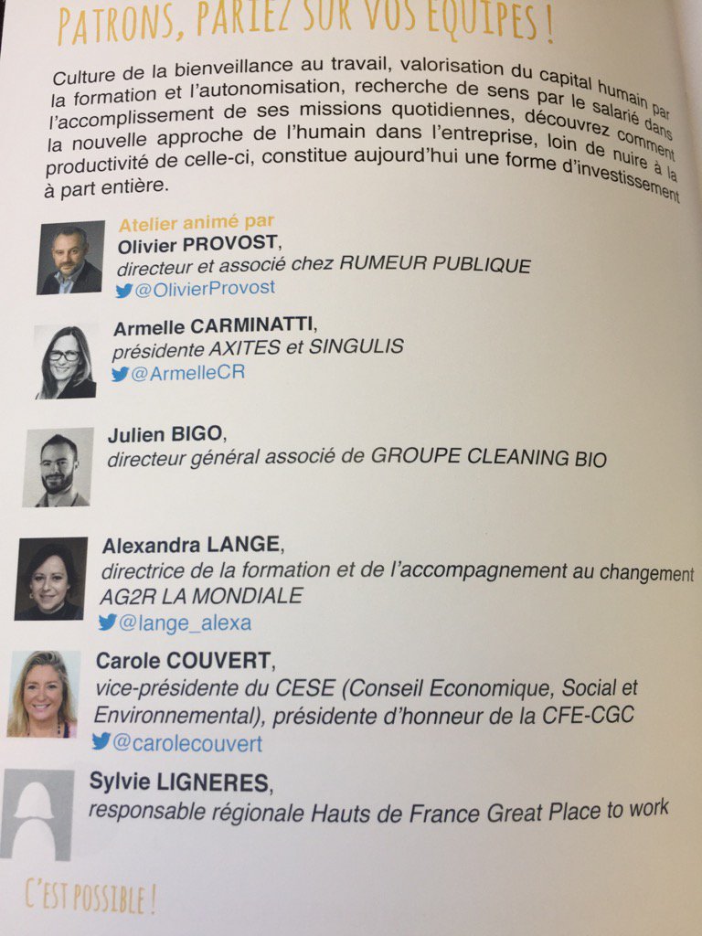 carolecouvert's tweet photo. Et OUI c'est possible ! #bienveillance, #valorisationcapitalhumain, #gouvernanceplushumaine. MERCI #UnivDesPossibles https://t.co/3CYTknNiv0
