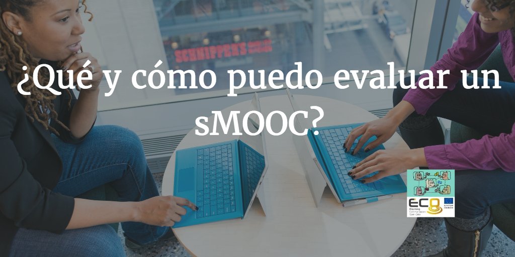 ¿Qué y cómo puedo evaluar un sMOOC? Aún puedes descubrirlo matriculándote #GRATIS en el <a href="/sMOOCstepbystep/">sMOOC Step by Step</a> bit.ly/smoocbystep #sMOOCsBs