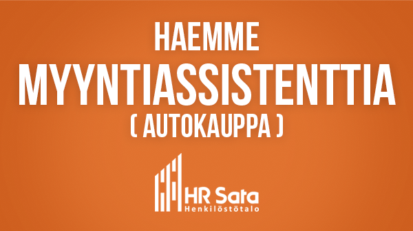 hr_sata's tweet photo. Haemme asiakasyrityksellemme autokaupan alalle myyntiassistenttia.  Lue lisää https://t.co/9WyjW7ouTS.  #rekry #duunit #työpaikat https://t.co/CItOSnz7as