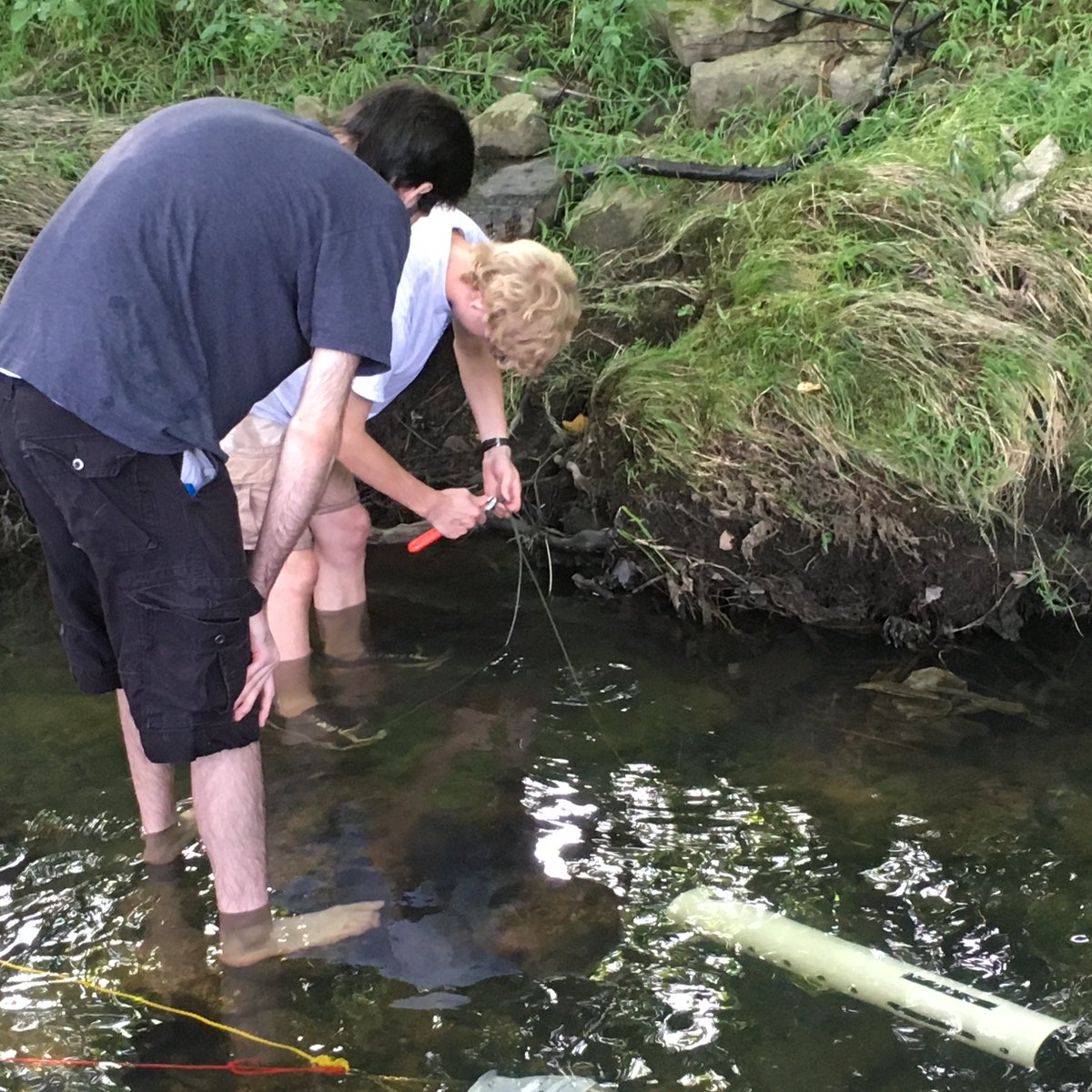 WilkesEEES's tweet photo. #EarthandEnvironmentalScience students collecting samples to evaluate #microplastic content in the #SusquehannaRiver system. https://t.co/N1C9F2EX9l