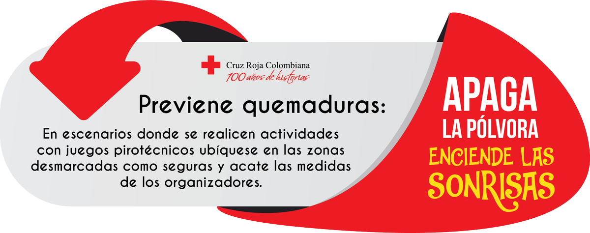 cruzrojacol's tweet photo. Apaga la pólvora, enciende las sonrisas. #NoPólvora https://t.co/dS9WIsBezG