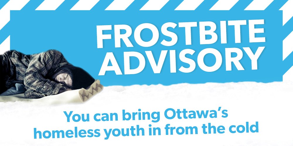 UnitedWayEO's tweet image. .@ottawahealth has issued a frostbite advisory today. Help #Ottawa's homeless youth get off the streets for good: ow.ly/Y87s306Byol