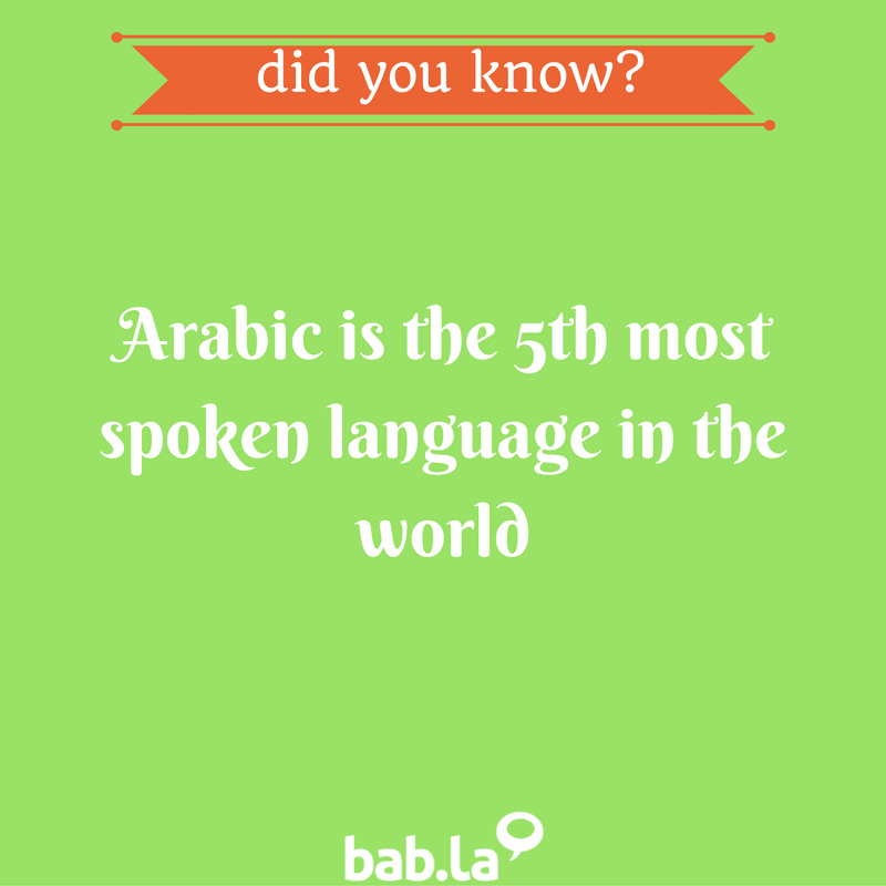 babla's tweet photo. #Arabic #mostspokenlanguages https://t.co/gKATmy4XQf