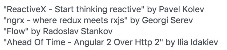 The list of lightning talks on our Christmas event in <a href="/PuzlCowOrKing/">Puzl CowOrKing</a> tomorrow: