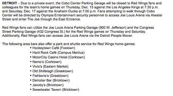 Detroit Red Wings On Twitter Icymi Cobo Center Parking Garage