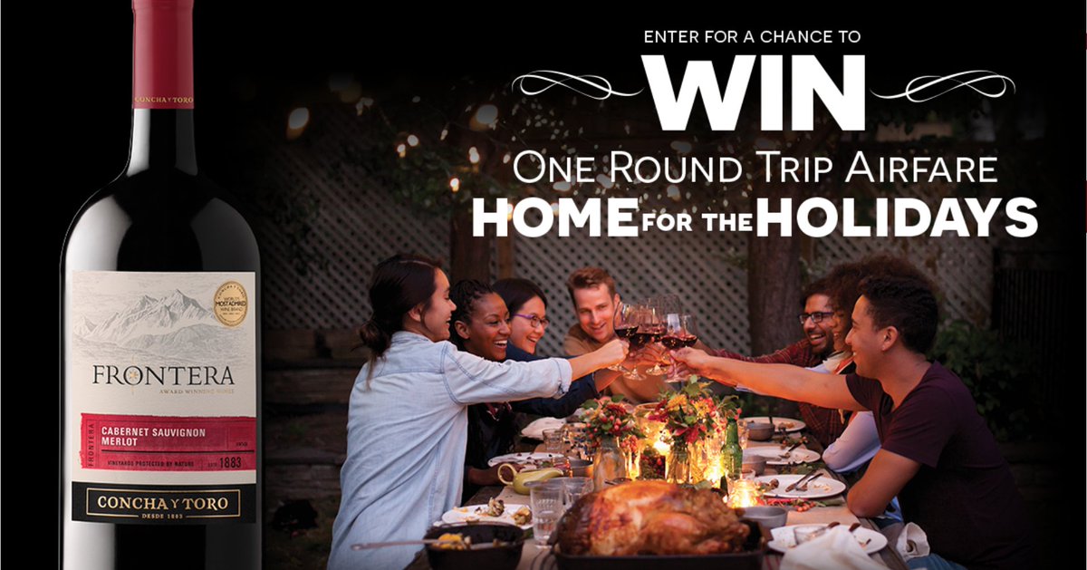 Today is the last day to enter for a chance to win roundtrip airfare #HomeForTheHolidays: woobox.com/i7h76n
