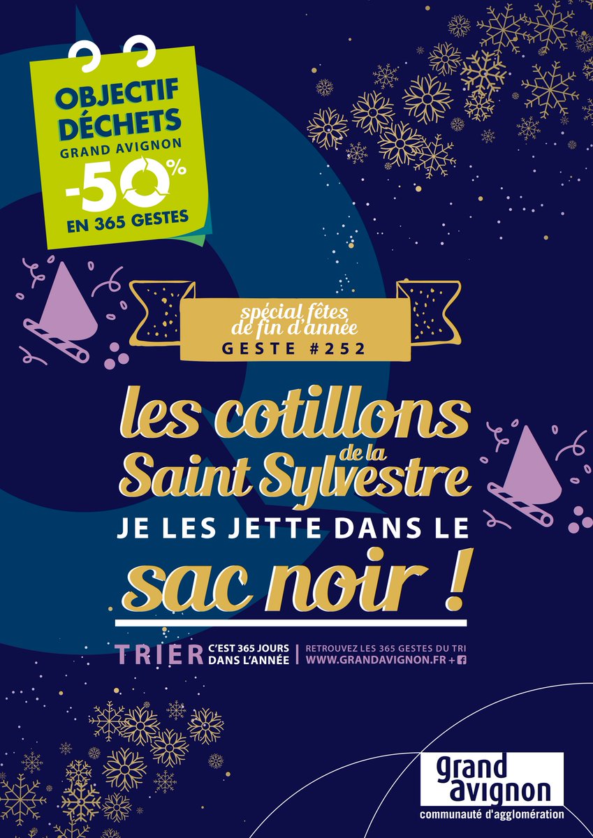 [Geste 252] Les cotillons de la Saint Sylvestre, je les jette dans le sac noir ! #365gestes