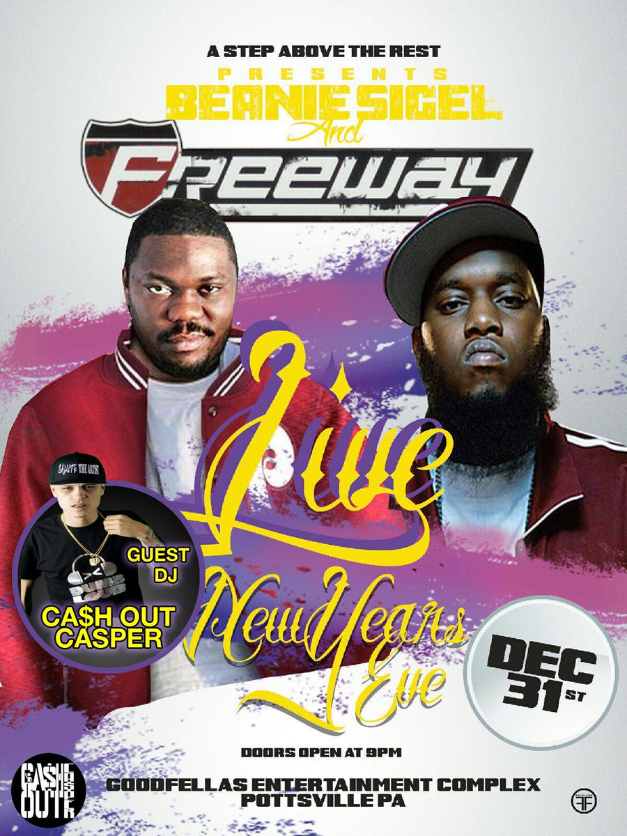 CashOutCasper's tweet photo. #NYE #Pottsville #SpecialGuestDJ @CashOutCasper #Live @BeanieSigelSP @Phillyfreezer #NEPA It's Gonna Be A Movie💰👻🎥💯🎶 https://t.co/cc5L2G1AuD
