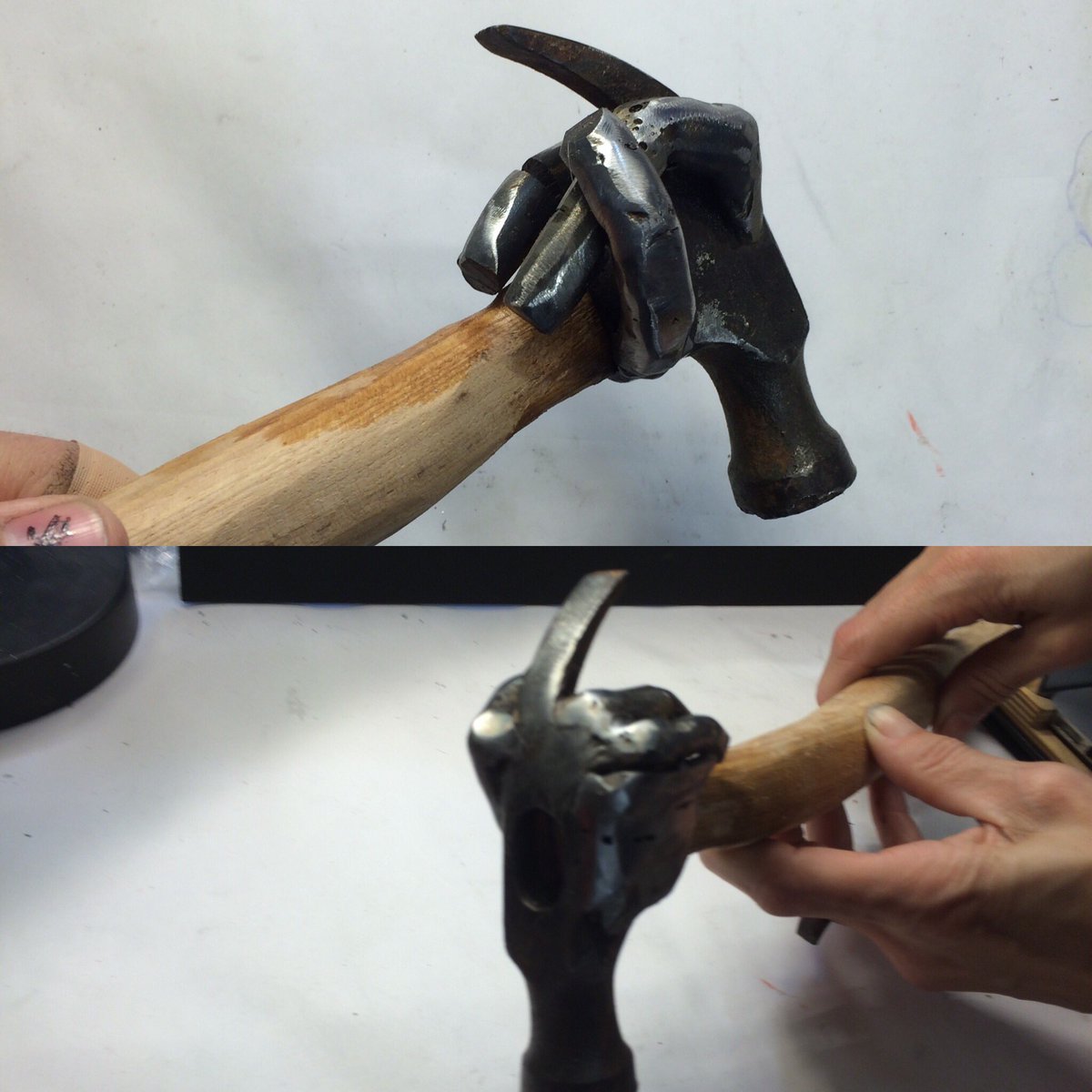 This hammer is pissed about something. Original art by my co-worker, Paul Steele. 😆