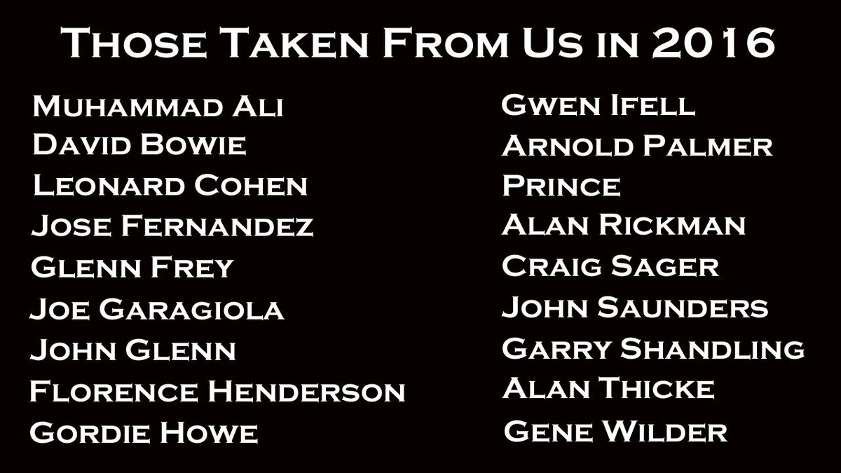 Sadly, an even longer list #RIP https://t.co/4vPDluaT9B