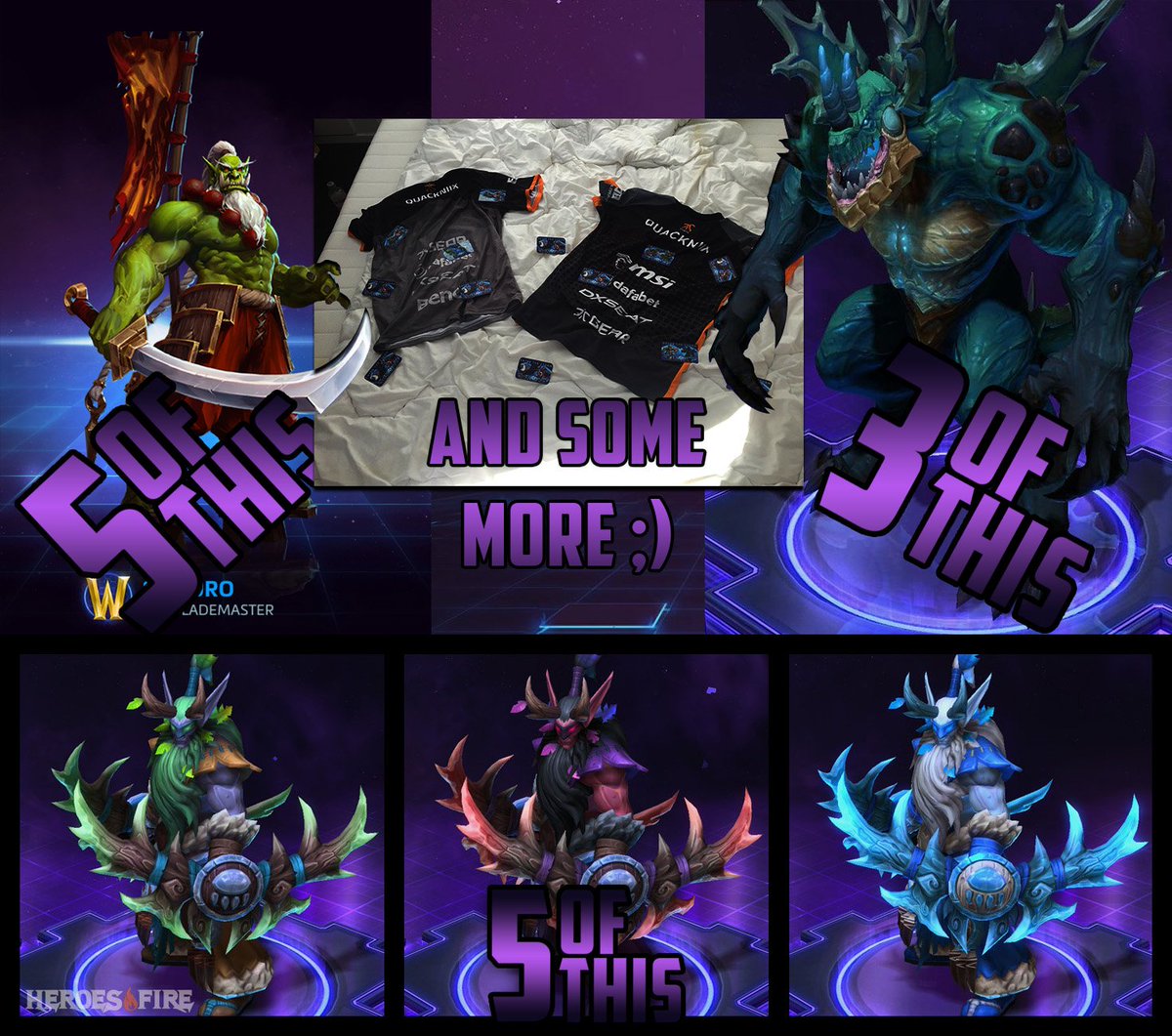 So here it is! giveaway is live, announcing winner on 23th dec!
To participate RT &amp; follow. 20+ skin codes &amp; 1 of my FNC jerseys <a href="/FNATIC/">FNATIC</a>